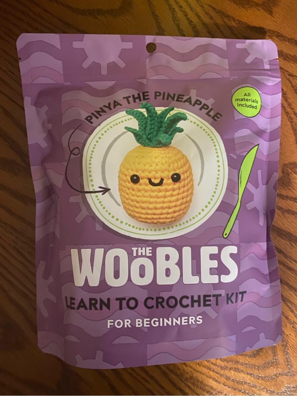The Woobles Pinya The Pineapple Learn to Crochet Kit New Sealed Beginners Set